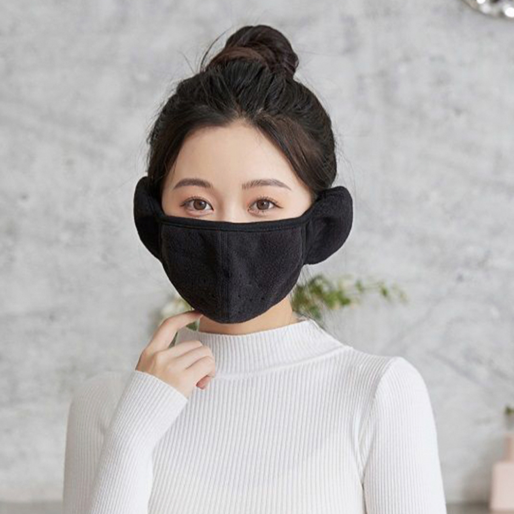 겨울방한 골프 스포츠 마스크 보온 일체형 귀마개 핑크 - 상세 이미지 3