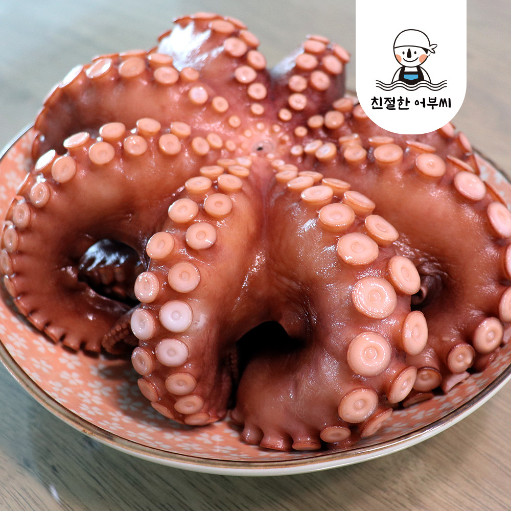 자숙문어 돌문어 숙회 한마리 수산물이력제 친절한어부씨 600g, 1개 이미지 2