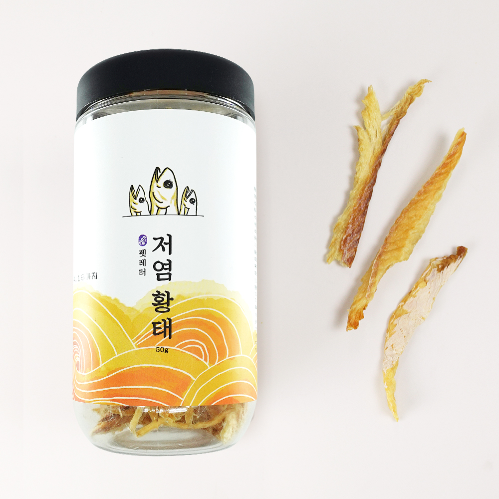 펫레터 강아지 간식 펫푸드 보양식 저염 황태 50g 이미지 3