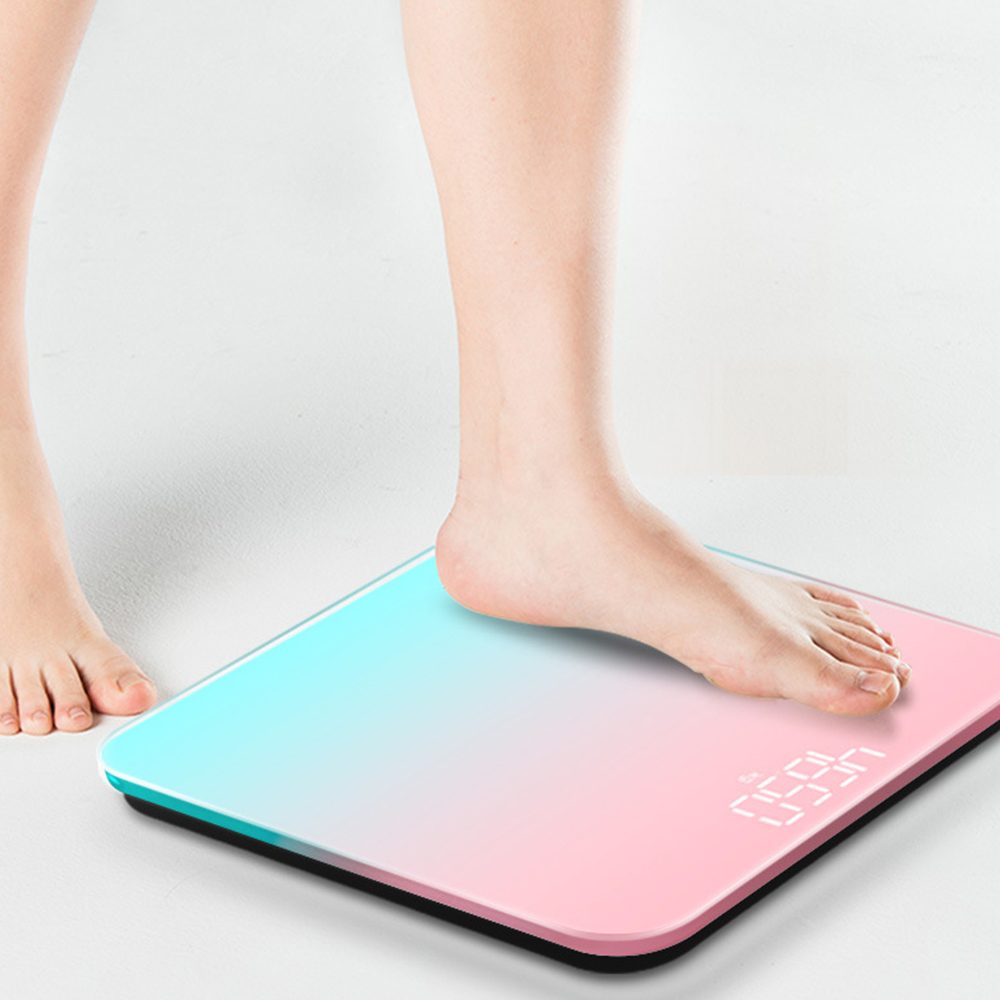 [온도측정가능] 파스텔 LED 체중계 디지털 미니 체중계