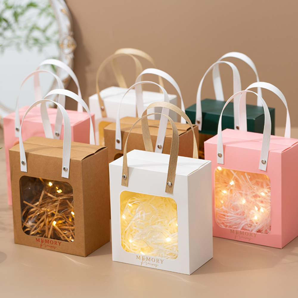 선물상자 구디백 투명 손잡이 선물박스 답례품 도매 10개 이미지 3