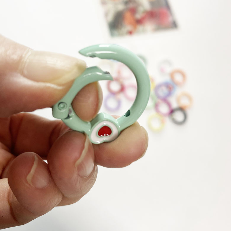 (19컬러세트) 하트 컬러 오픈키오링 오링 키링부자재(내경 18mm) 이미지 8