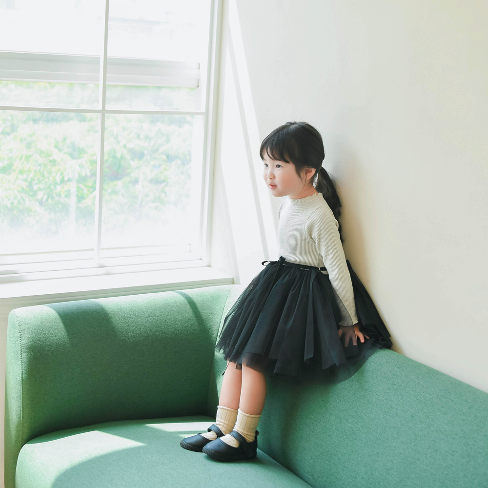 로나 골지 튜튜원피스 여아 아동 핑크 블랙 보통핏 이미지 8