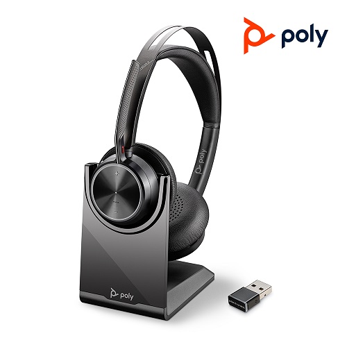 Poly 보이저 포커스2 UC 차징스탠드 노이즈 캔슬링 블루투스 헤드셋 플랜트로닉스 제품 이미지