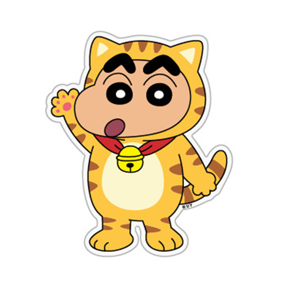 고양이 짱구 그립 톡홀더 전신 아크릴 캐릭터 커플 동물 애니멀 스마트톡 굿즈 - 메인 이미지