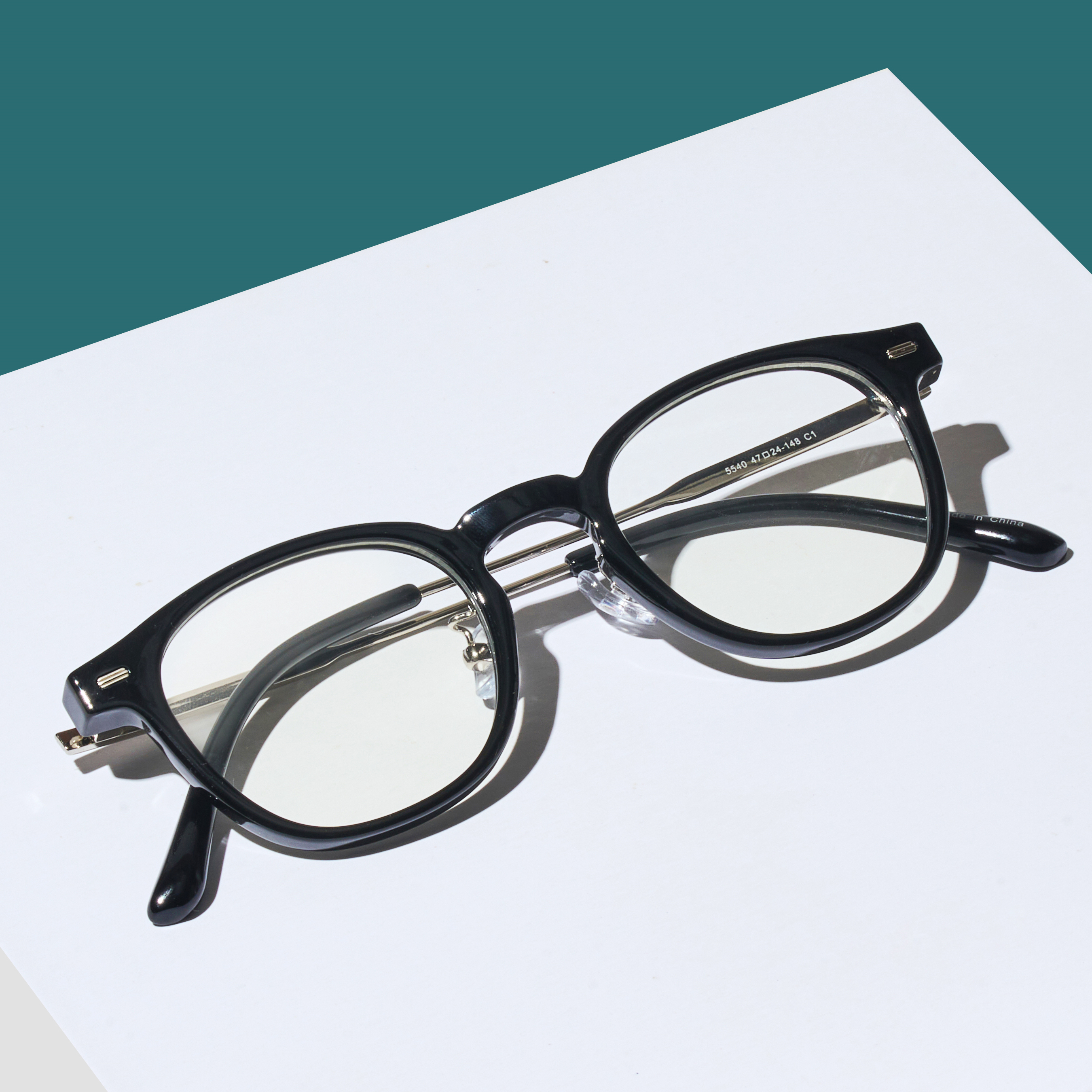 블루라이트 차단 안경 뿔테 시력보호 라식 라섹 자외선 고도근시 코받침 투명 안경테