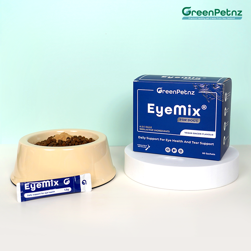 (국내발송) 뉴질랜드 그린펫엔젯 아이믹스 강아지 눈영양제 눈물 자국 냄새 루테인 빌베리 밀크씨슬 30포