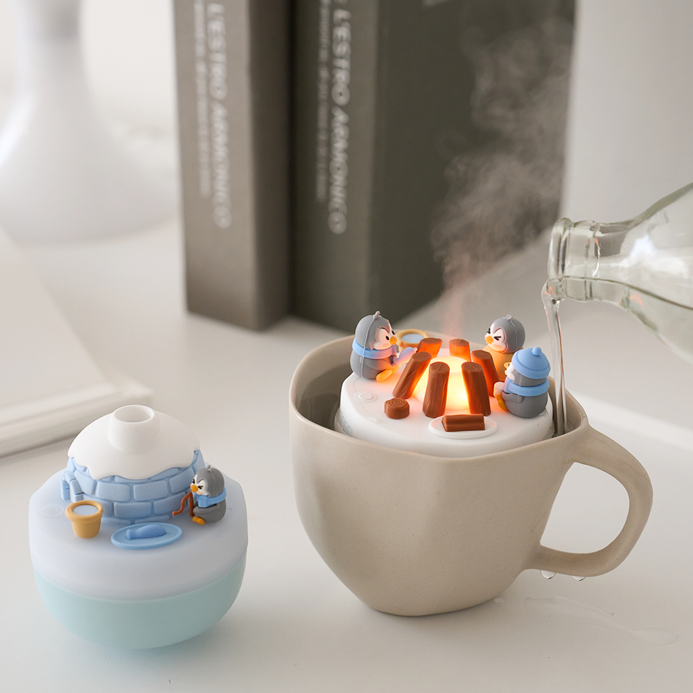 블루필 둥둥 미니가습기 휴대용 무선 사무실 캠프파이어