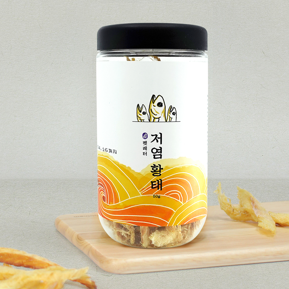 펫레터 강아지 간식 펫푸드 보양식 저염 황태 50g 제품 이미지