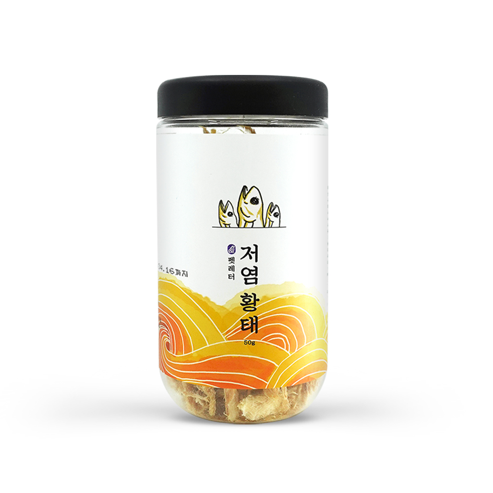 펫레터 강아지 간식 펫푸드 보양식 저염 황태 50g 이미지 4