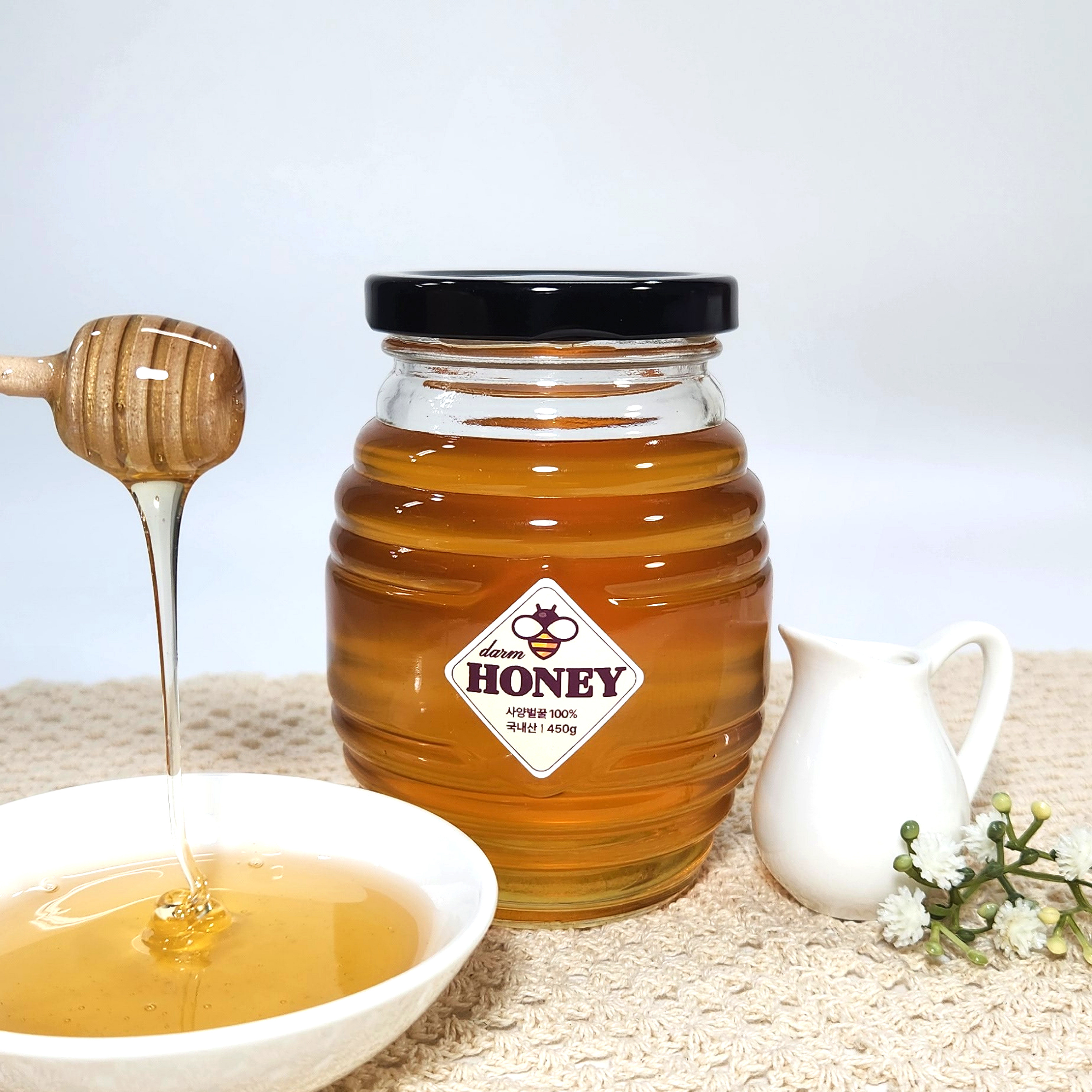 꿀선물세트 꿀단지 꿀답례 450g 결혼 돌잔치 첫돌 고급 경조사 칠순 잔치 답례품 닮벌꿀 - 상세 이미지 2