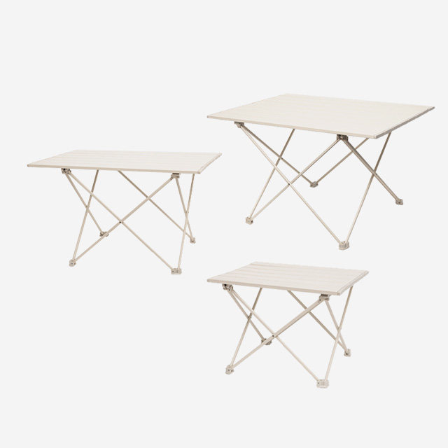 KOOLMAN 쿨맨 캠핑테이블 알루미늄 경량 접이식 S, 아이보리