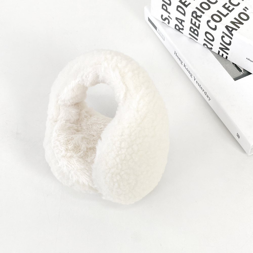 봉봉 뽀글이양털 겨울 방한 접이식 귀마개 귀도리