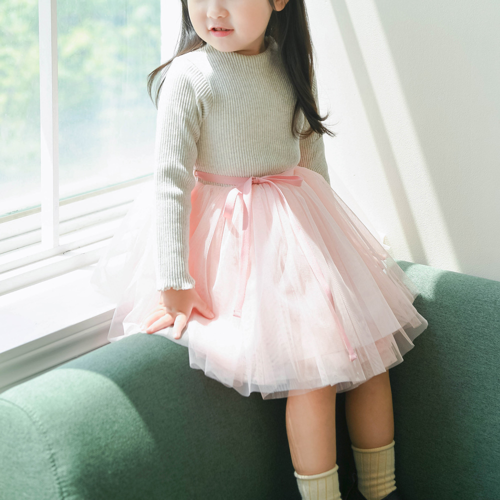 로나 골지 튜튜원피스 여아 아동 핑크 블랙 보통핏