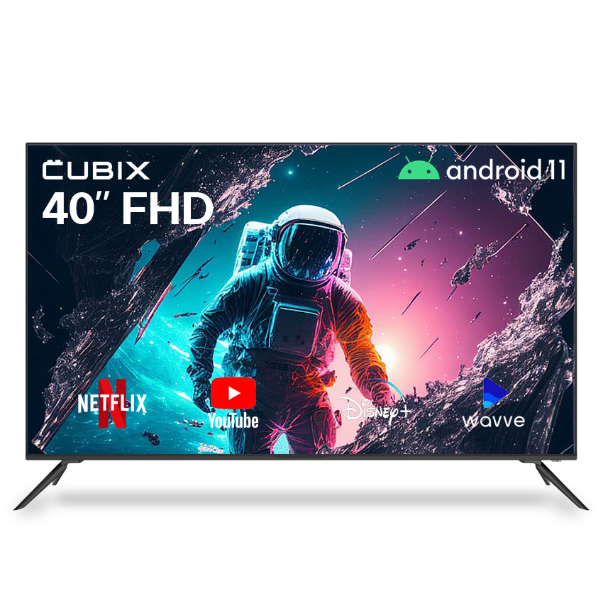 큐빅스 스마트 101cm(40인치) FHD TV LED 에너지1등급 구글 안드로이드 GAT401FHD - 상세 이미지 2