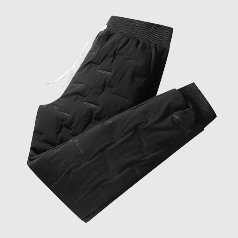 XL-5XL 빅사이즈 패딩 바지 남자 겨울 남성 따뜻한 방한 누빔 팬츠 밴딩 조거 작업복 이미지 1