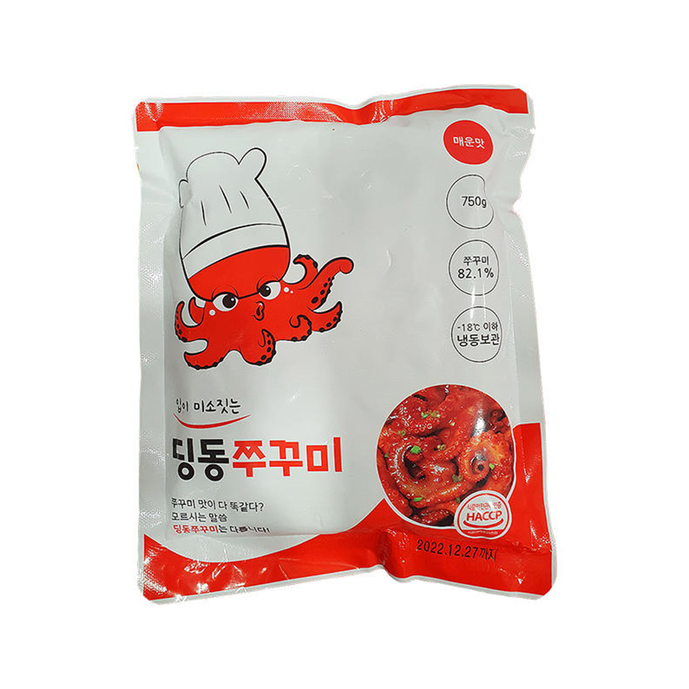 매운 통통한 양념 쭈꾸미 볶음 집들이 음식 밀키트 - 상품 이미지