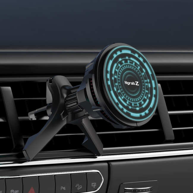 무선 고속 냉각 쿨링 15W 맥세이프 호환 LED 차량용 자석 휴대폰 충전 거치대 충전기