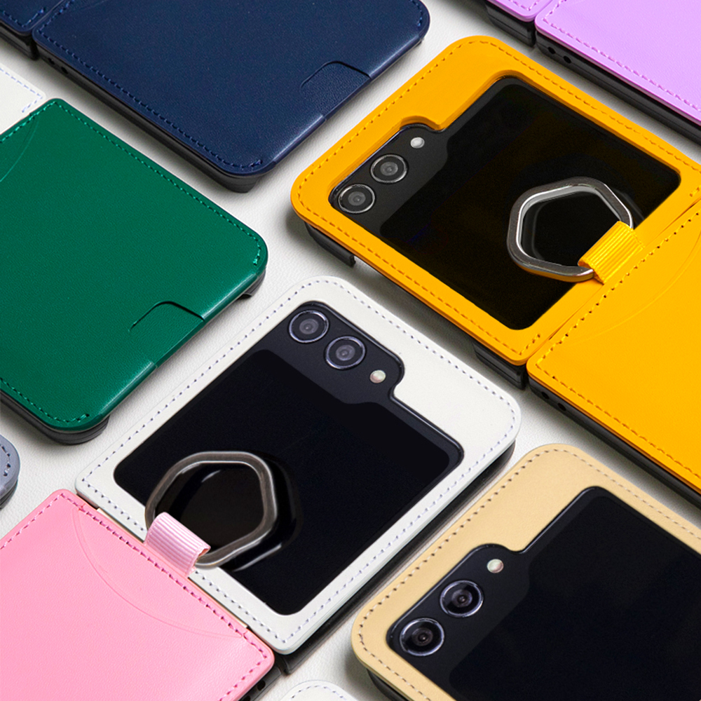 갤럭시 Z플립5 케이스 힌지보호 카드 링 플립5