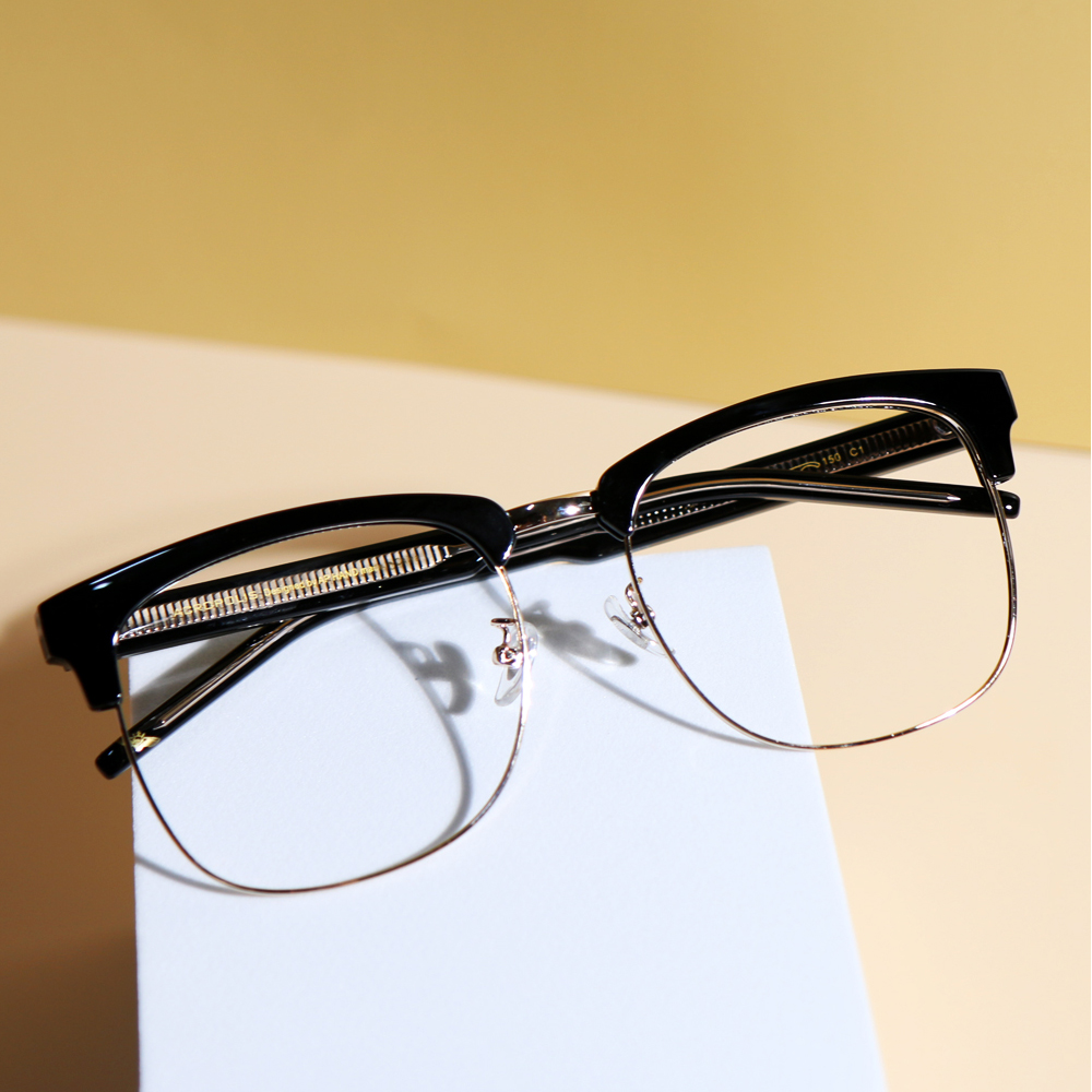 블루라이트차단 대두 빅 오버사이즈 하금테 뿔테 반테 얼굴큰사람 안경