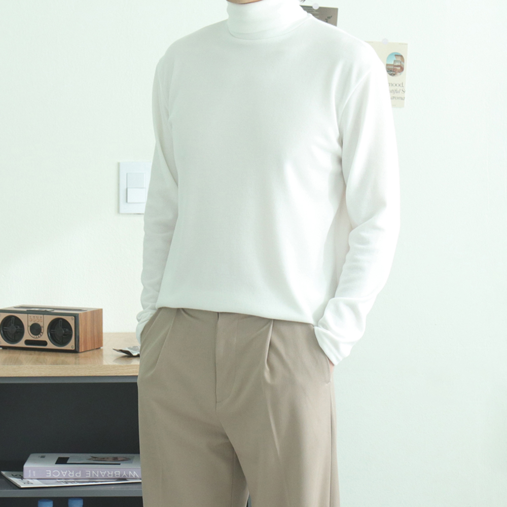 남자니트 남자목폴라 남성 목티 폴라티 이미지 3