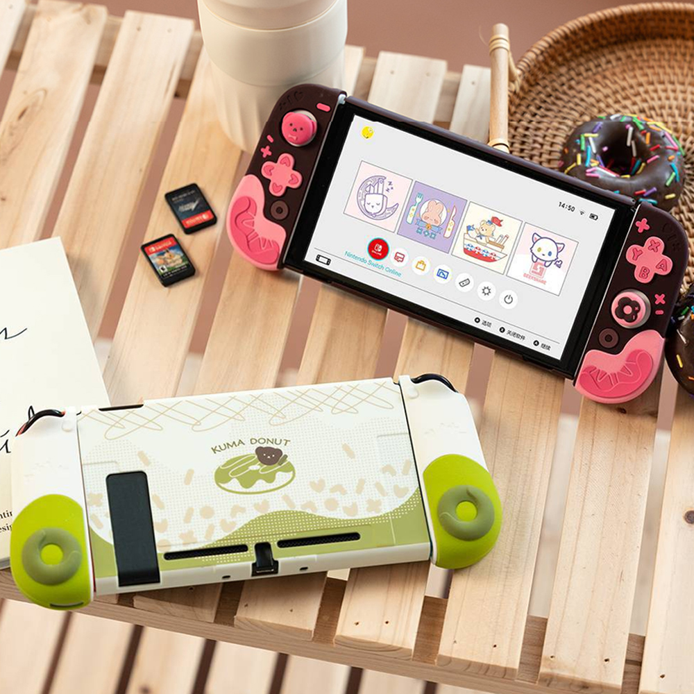 닌텐도 스위치 OLED 긱쉐어 쿠마도넛 케이스 - 상품 이미지