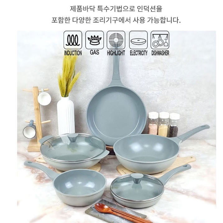 예쁜 파스텔 세라믹 후라이팬 20cm 인덕션용 후라이팬 손잡이 인덕션 후라이팬 - 상세 이미지 2
