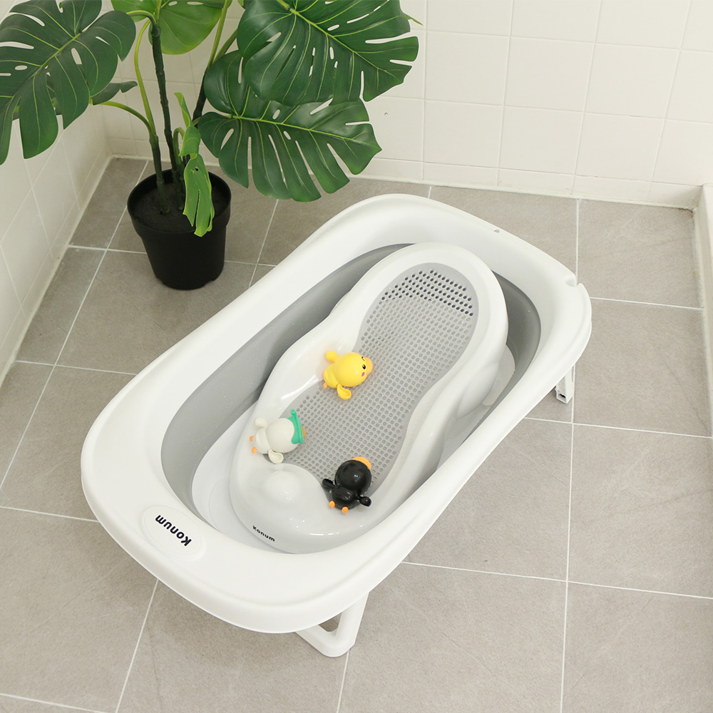 코넘 신생아 싱크대 접이식 아기욕조