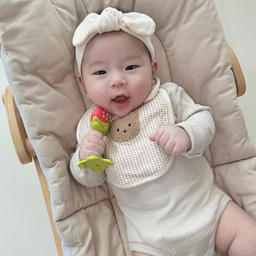 앙쥬 3D 과일 치발기 세트 아기 국민 손목치발기 구강기 이앓이 신생아선물 - 상세 이미지 3