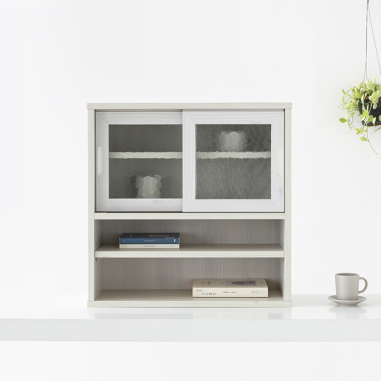 MUNIE 미니수납장 2문 C형 485x200x490mm, 2단, 화이트파인베니어 9120.1774