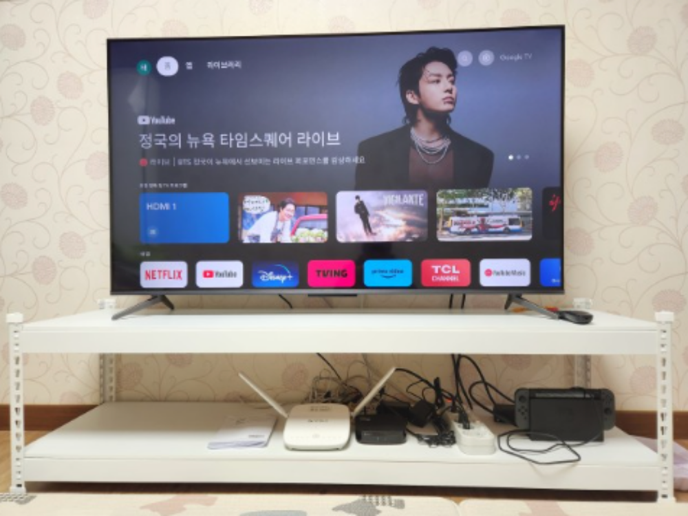 거실장 티비 다이 TV 거실선반 티비장 장식장 수납장 낮은 600300330 2단