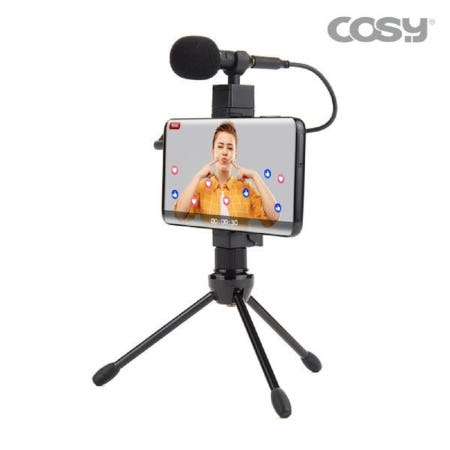 코시 모바일 1인 방송 스마트폰 삼각대 마이크 세트 유튜브 트위치 아프리카TV