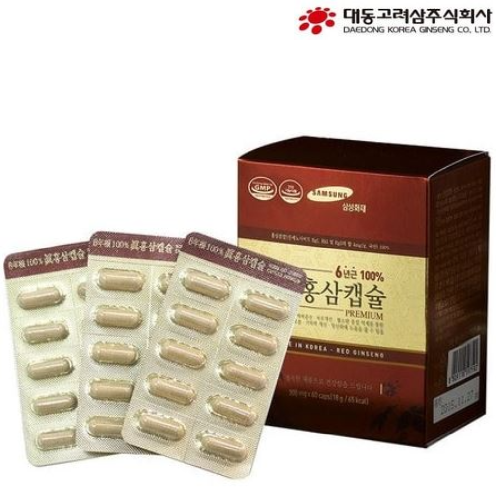 대동고려삼 홍삼 캡슐 300mg x240캡슐 40일분 6년근 홍삼분말 100% 면역력 제품 이미지