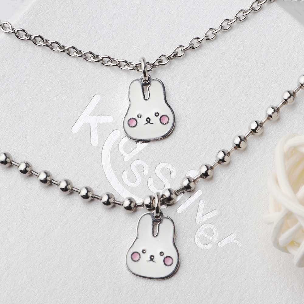 볼빨간 토끼 써지컬스틸 미아방지목걸이