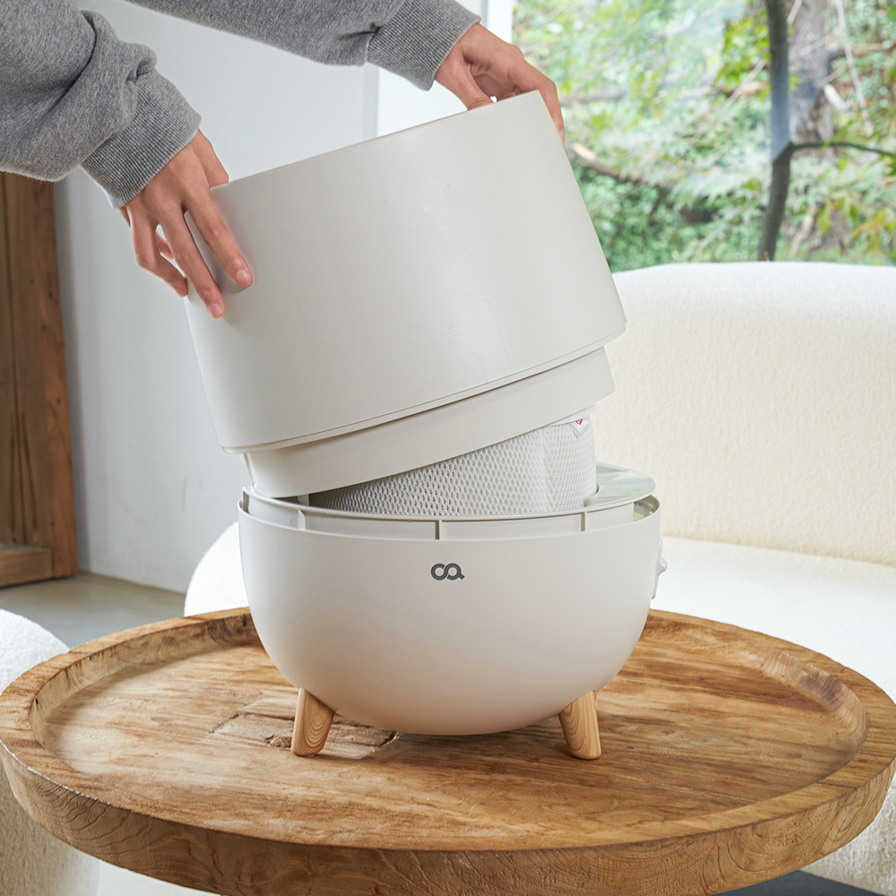 오아 에어워셔 자연식 가습기 자연 기화식 반영구필터 공기청정기 미세한 수분입자 가정용