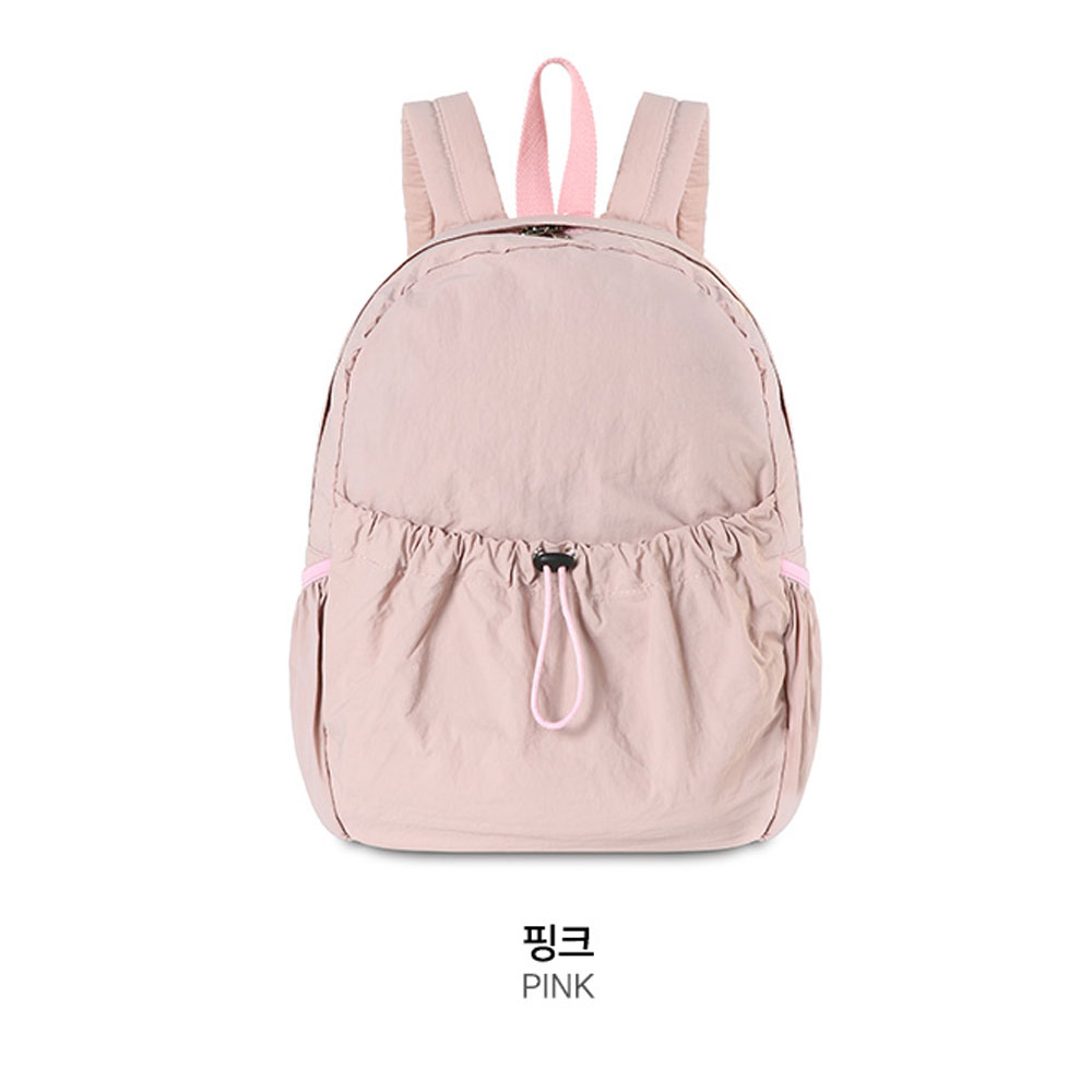 초경량 스트링 백팩 대학생 여대생 엄마 나들이 외출 여행 미들 가벼운 백팩 등에매는 가방 - 상세 이미지 5