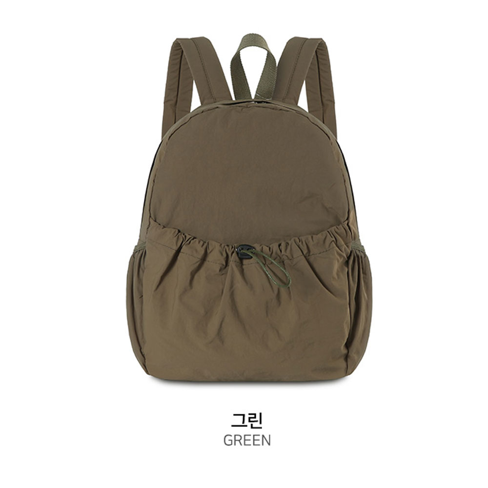 초경량 스트링 백팩 대학생 여대생 엄마 나들이 외출 여행 미들 가벼운 백팩 등에매는 가방 - 상세 이미지 4