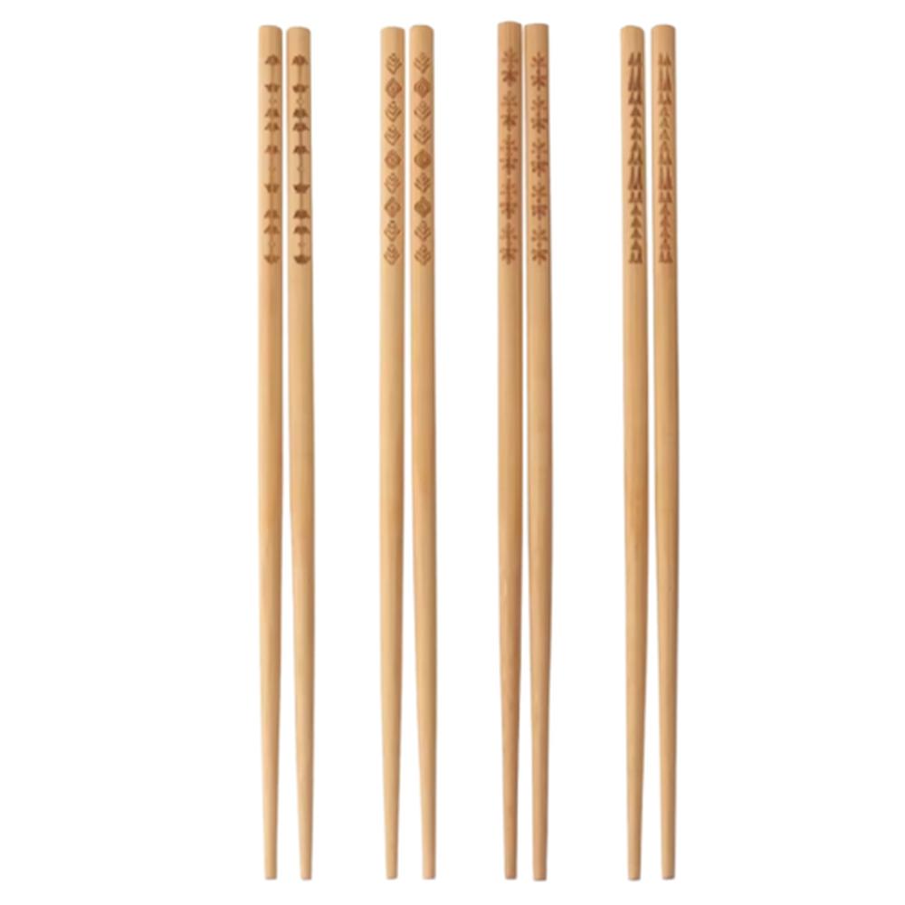 내추럴 대나무 젓가락 24cm 4벌 세트