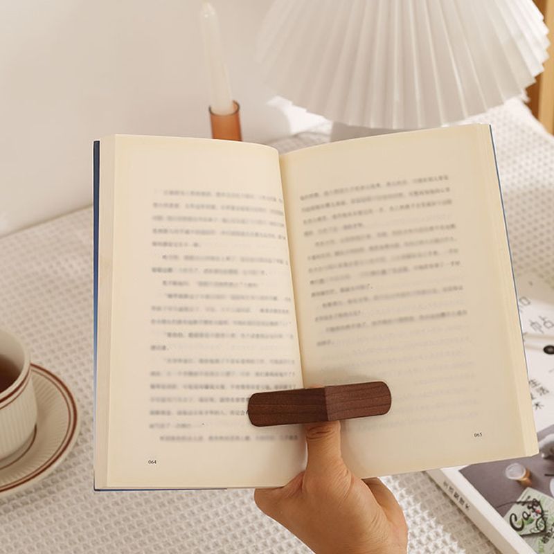 독서링 엄지 북 집게 손가락 책 홀더 독서 읽기 원목 우드 페이지 고정 용품 스토퍼 - 상세 이미지 3