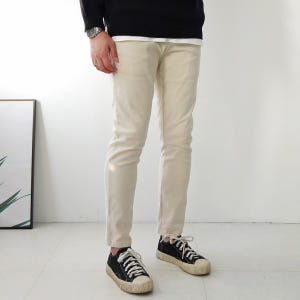 2XL까지 남자 테이퍼드 슬림 스판 기모 밴딩 팬츠 착용 후기 | 사이즈/핏 총정리 - 상품 이미지 1