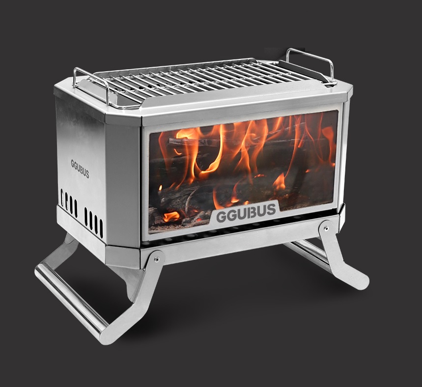 꾸버스 풀스텐 듀얼화로대 이중연소 캠핑 차박 불멍화로대