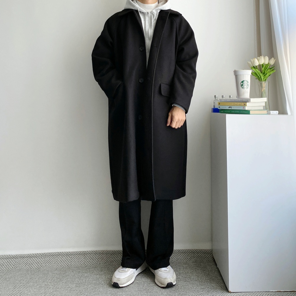 발마칸코트 남자오버핏코트 남성롱코트 - 상세 이미지 3