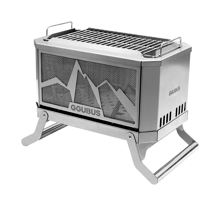 꾸버스 풀스텐 듀얼화로대 이중연소 캠핑 차박 불멍화로대