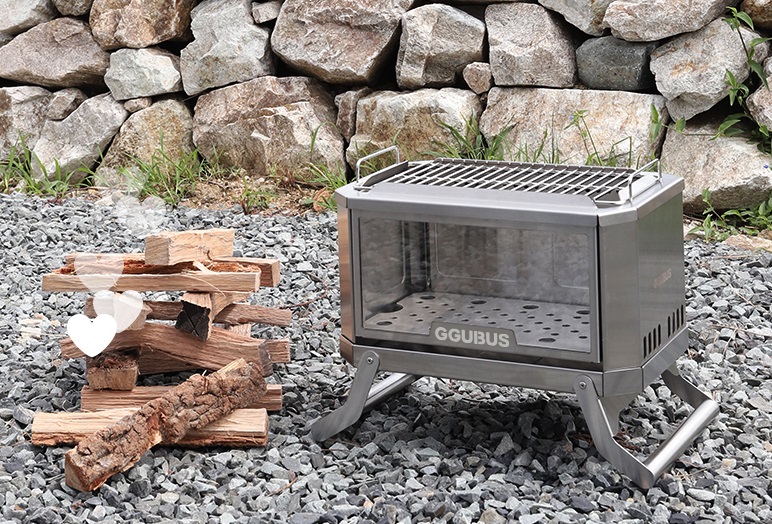 꾸버스 풀스텐 듀얼화로대 이중연소 캠핑 차박 불멍화로대