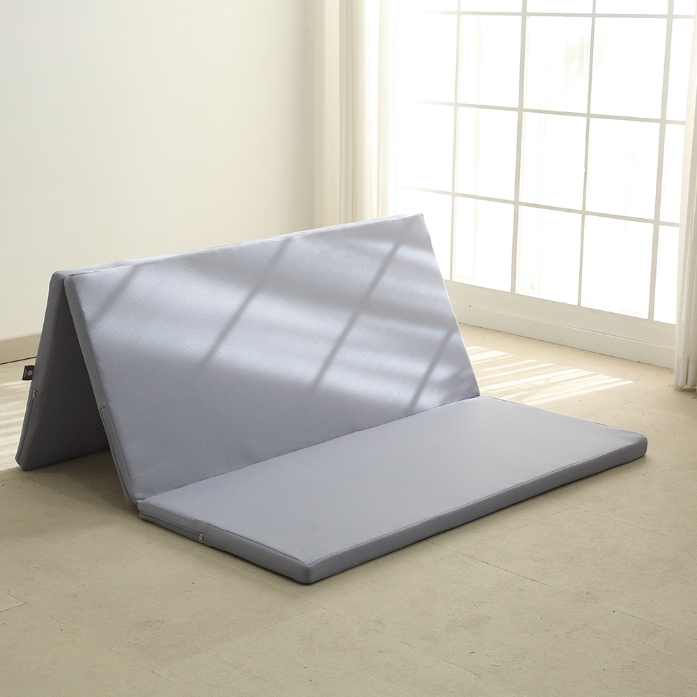 허리에 좋은 단단한 접이식 매트리스 에어코일+메모리폼 딥슬립토퍼 매트 순면100커버