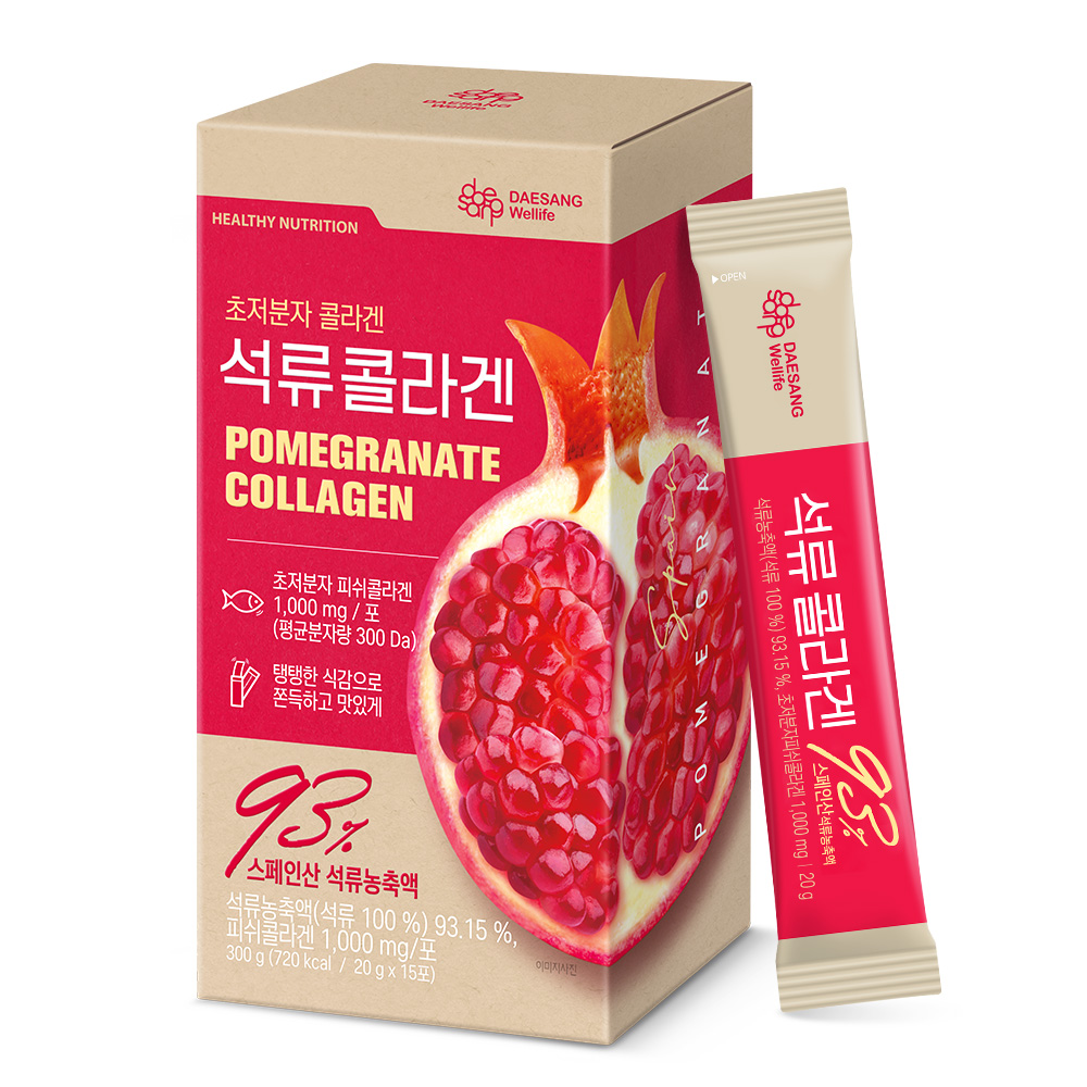 웰라이프 석류 콜라겐 스틱 (20g) 저분자 젤리스틱 피쉬어류 15포, 1개 - 상품 이미지