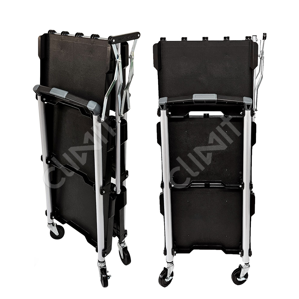 접이식 서빙 카트 3단 트롤리 이동식 공구함 공구대 식당 창고 리벤토 MTB-750S