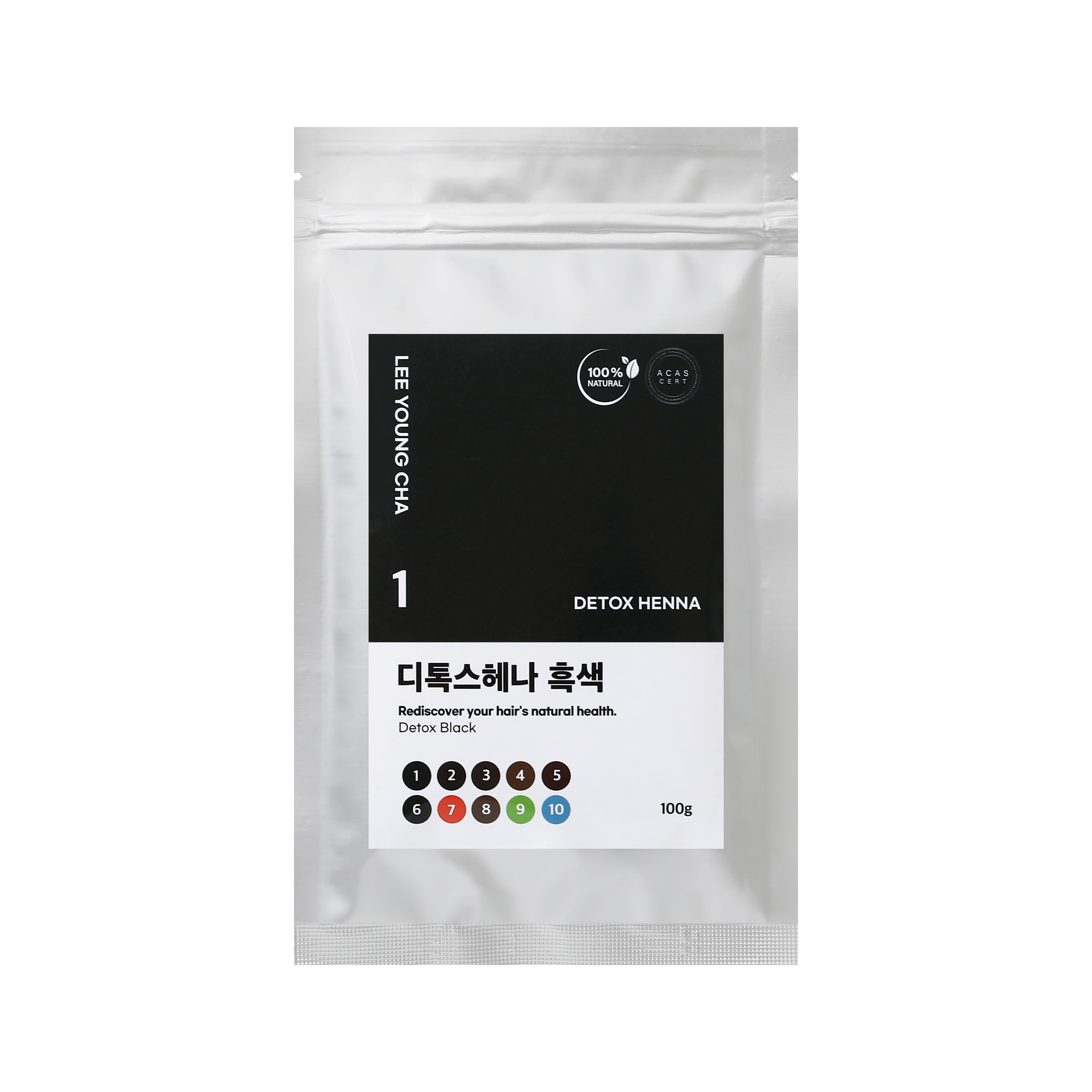 이영차 새치염색 헤나 흑색 100g 이미지 2