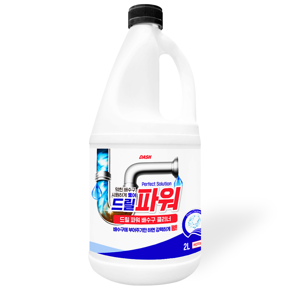 대쉬랩 드릴파워 액체 뚫어뻥 배수구 클리너 2L, 1개 - 상품 이미지