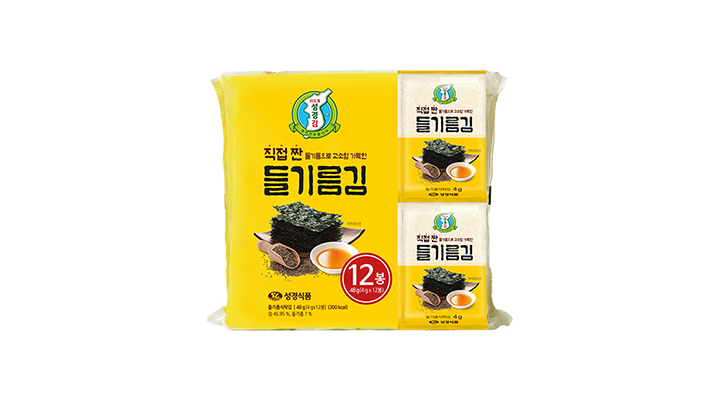 [성경김본사] 직접 짠 들기름 도시락김 4g x 12봉 48g, 1개 - 상세 이미지 2